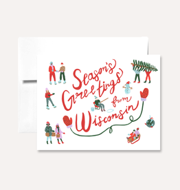 Persika Design Greeting Card - Seasons Greetings from Wisconsin