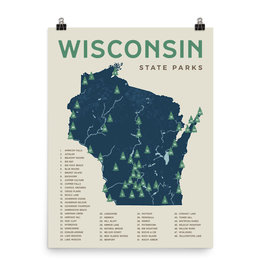Forward Apparel Company Wisconsin State Parks Poster (8x10)