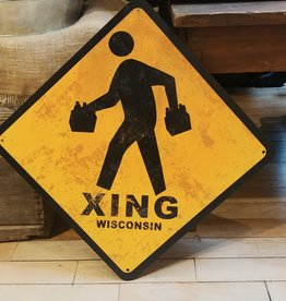 Volume One Wisconsin Beer Crossing Road Sign (13.25x13.25)