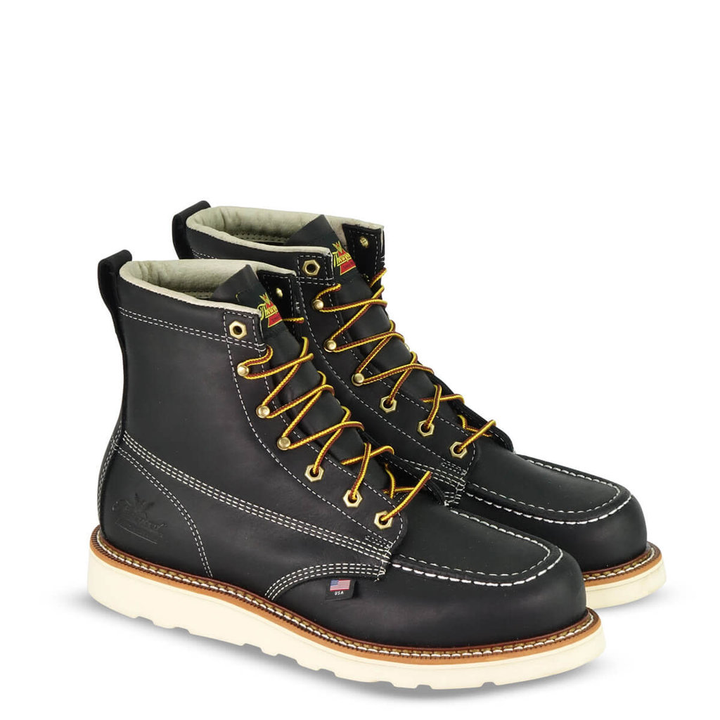 American Heritage Boots – 6″ Black Moc Toe