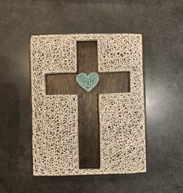 Strung on Nails String Art - Large Cross (8X10)