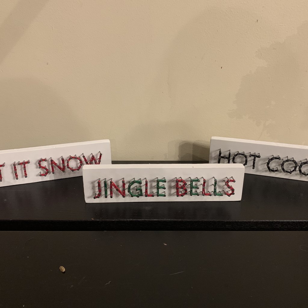 Strung on Nails Holiday String Art Phrases Assorted - Medium