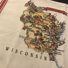 Volume One Vintage Wisconsin Kitchen Towel - Eau Claire
