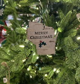 Cari Raynae WI State Shaped Ornament