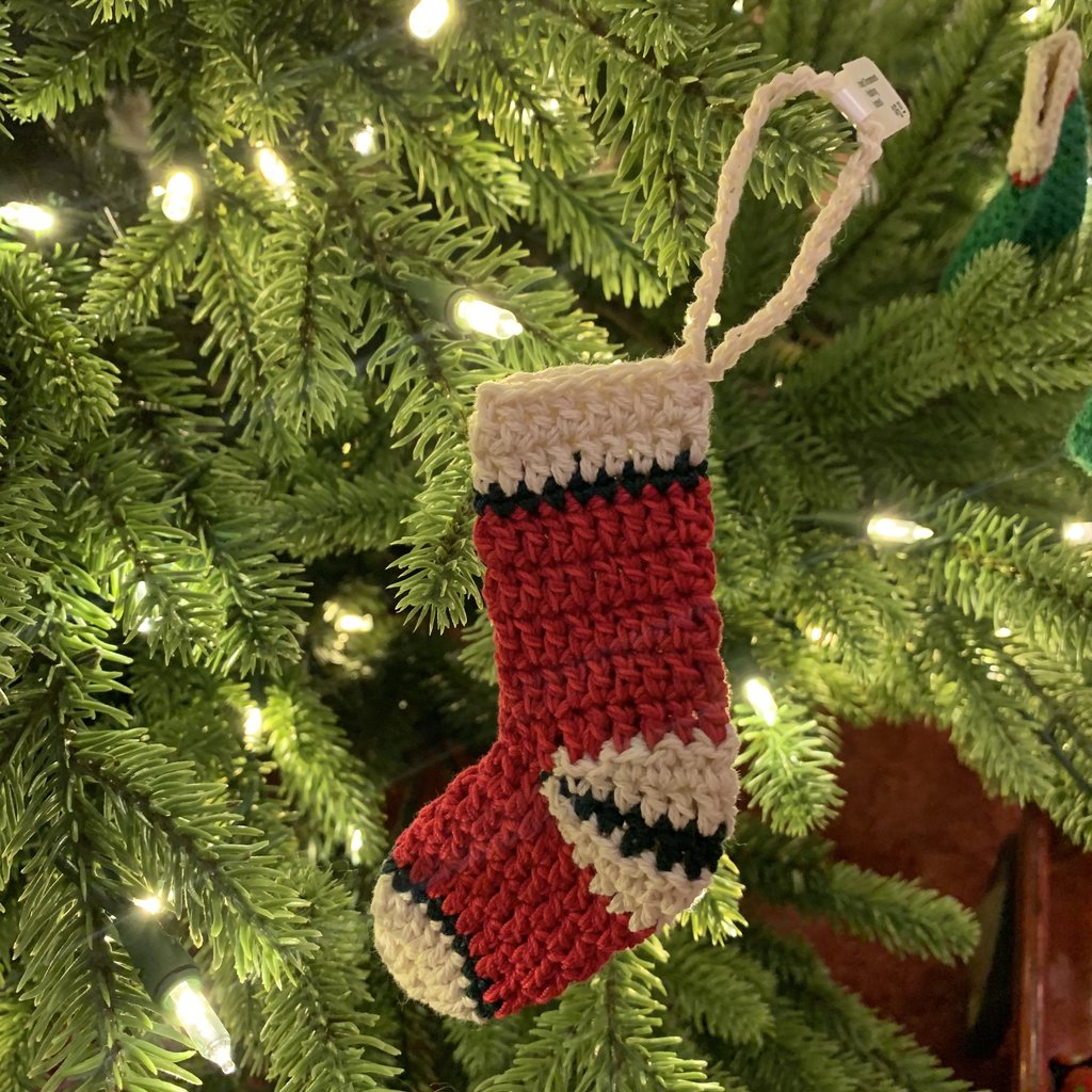 Karen Rask Crochet Ornament - Stocking (Assorted)