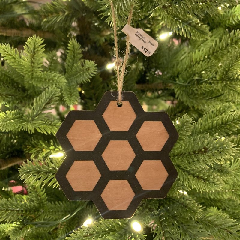 Tree Hopper Toys Ornament - Wood Honeycomb