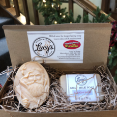 Lucy's Goat Milk Soap Lucy's Goat Milk Soap - Father Christmas & Handbar Boxed Set