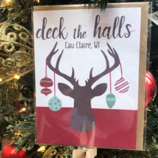 Tandem for Two Greeting Card - Deck the Halls