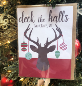 Tandem for Two Greeting Card - Deck the Halls