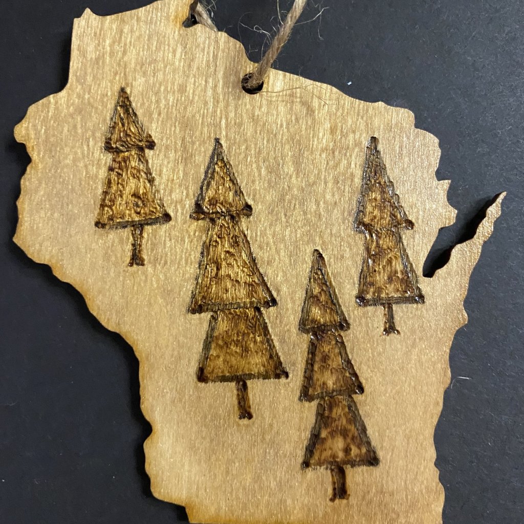 Wisco Cheer Wisco Cheer Ornament - WI  4 Trees
