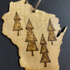 Wisco Cheer Wisco Cheer Ornament - WI  4 Trees