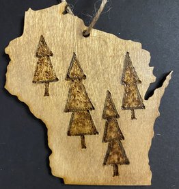 Wisco Cheer Wisco Cheer Ornament - WI  4 Trees