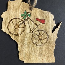 Wisco Cheer Wisco Cheer Ornament - WI  Bike