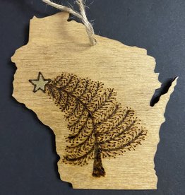 Wisco Cheer Wisco Cheer Ornament - WI Bent EC Tree