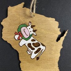 Wisco Cheer Wisco Cheer Ornament - WI Cow