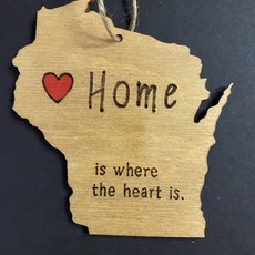 Wisco Cheer Wisco Cheer Ornament - WI Home is Heart