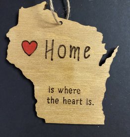 Wisco Cheer Wisco Cheer Ornament - WI Home is Heart