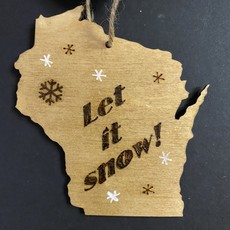 Wisco Cheer Wisco Cheer Ornament - WI Let It Snow