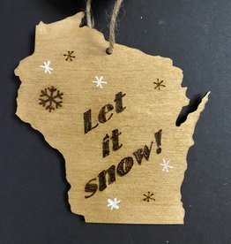 Wisco Cheer Wisco Cheer Ornament - WI Let It Snow