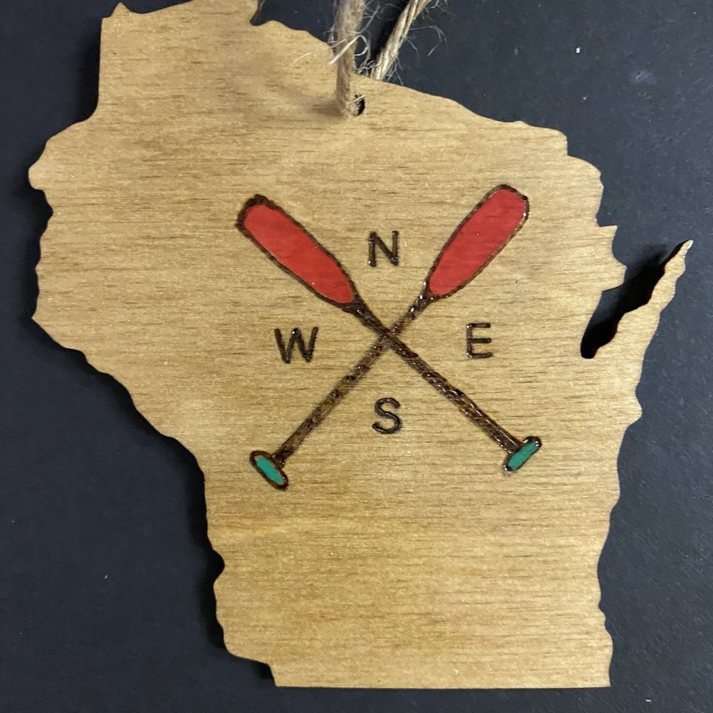 Wisco Cheer Wisco Cheer Ornament - WI Paddles