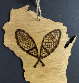 Wisco Cheer Wisco Cheer Ornament - WI Snowshoes