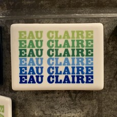 Rock Scissor Paper Magnet - Eau Claire (Blue & Green)