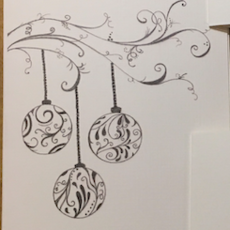 Nadine Bresina Holiday Greeting Card - 3 Ornaments