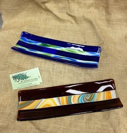 Karen Clark Fused Glass Dish 4x11