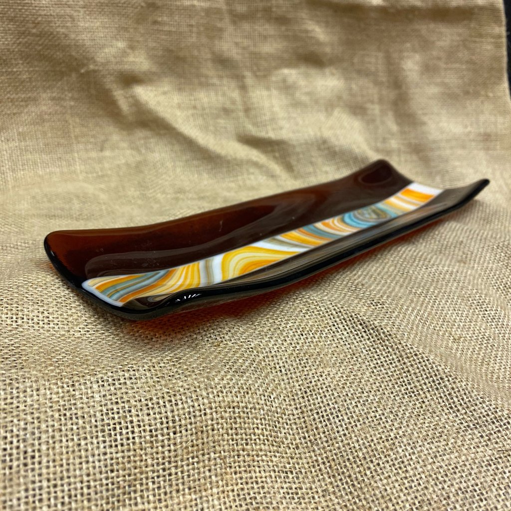 Karen Clark Fused Glass Dish 4x11