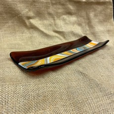 Karen Clark Fused Glass Dish 4x11