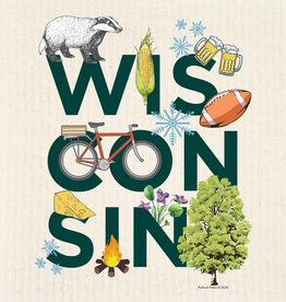 Potluck Press Swedish Dishcloth - Wisconsin Peek-A-Boo