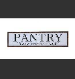 Pantry Open 24-7 Wood Sign