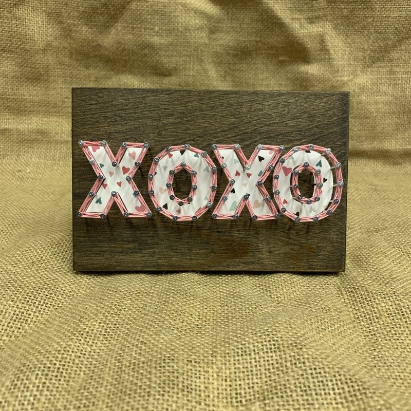Strung on Nails String Art - Valentine's XOXO