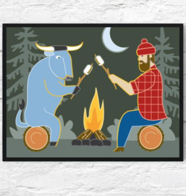 Cindy Lindgren Paul Bunyan Campfire Poster (18x24)