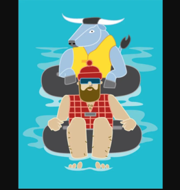 Cindy Lindgren Paul Bunyan Tubing Poster (18x24)