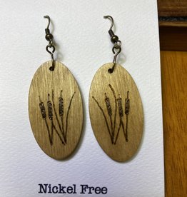 Wisco Cheer Wood Earring Cat Tails