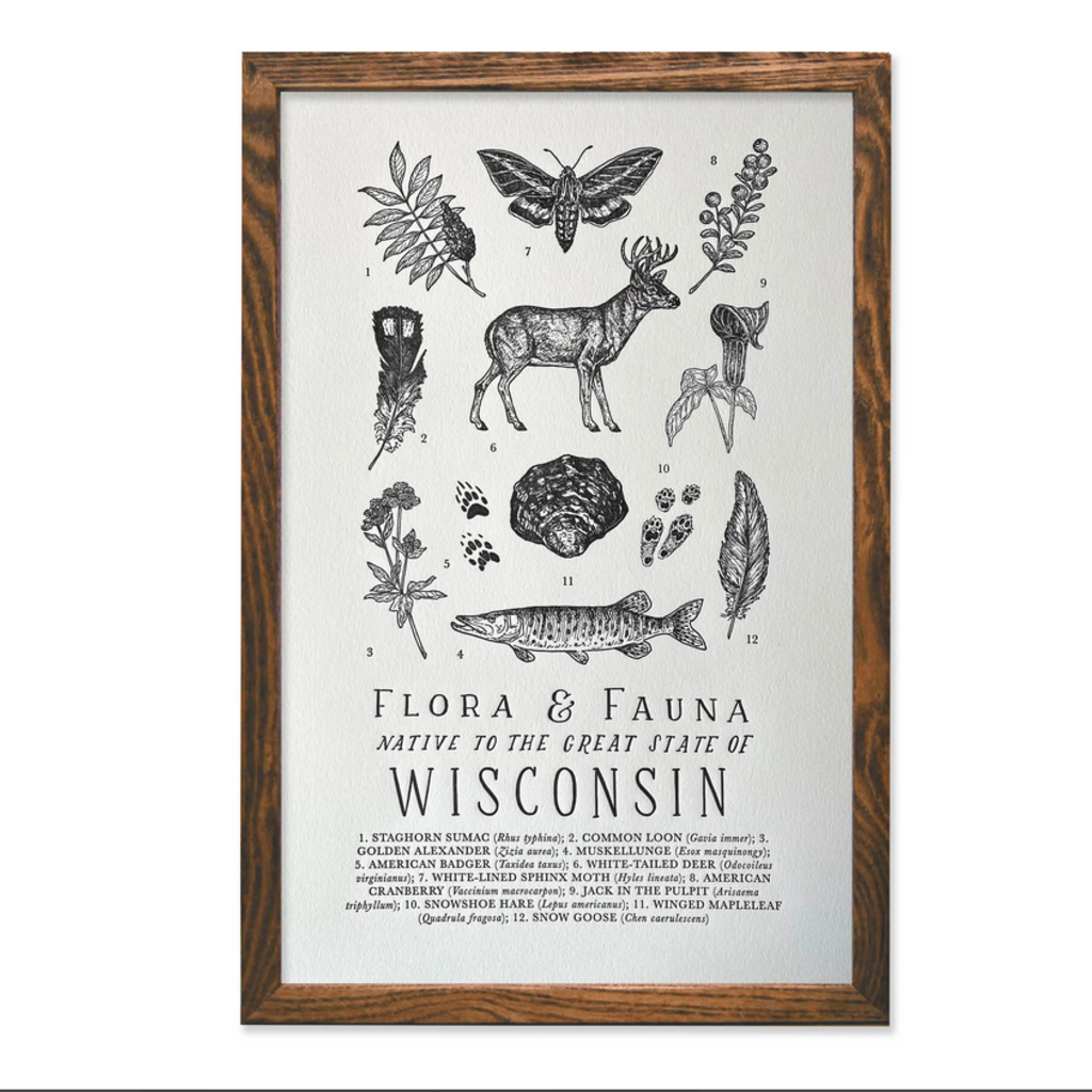 The Wild Wander (Faire) Wisconsin Field Guide Print (11x17)
