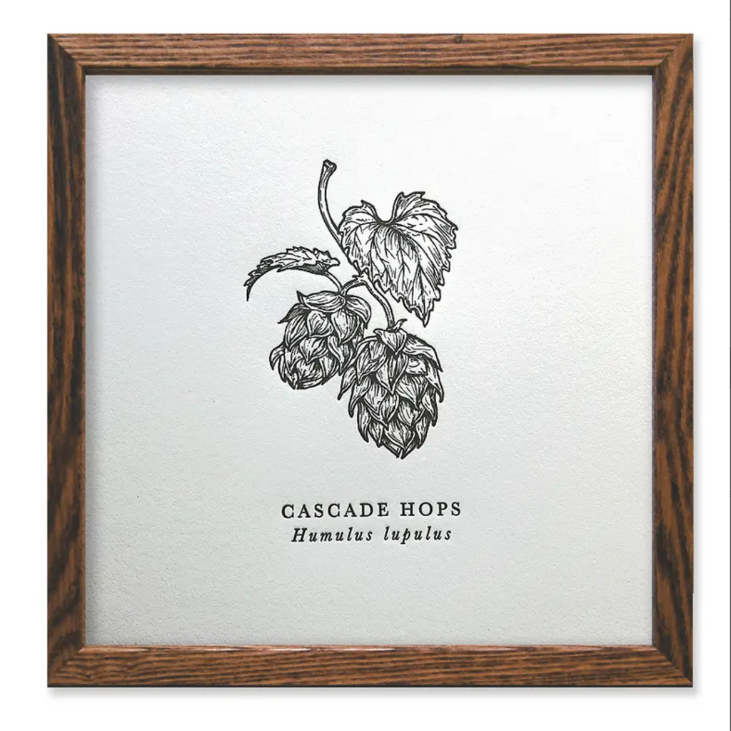 The Wild Wander (Faire) Cascade Hops Letterpress Print (8x8)