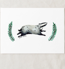 Badger Art Print (5x7)