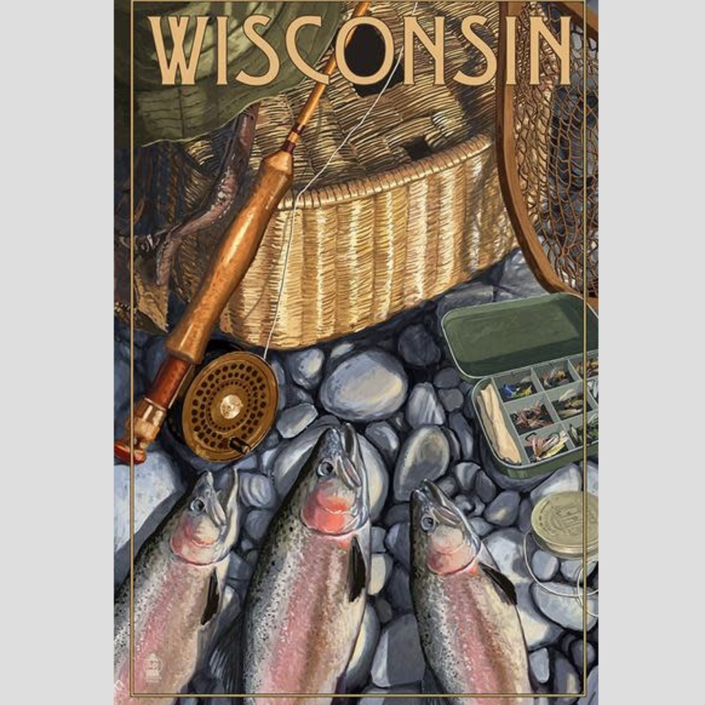 Volume One Wisconsin Fishing Still Life Print (12x18)