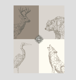 Ambient Inks Geo Animals Print