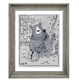 Bear Fisherman Print (11x14)