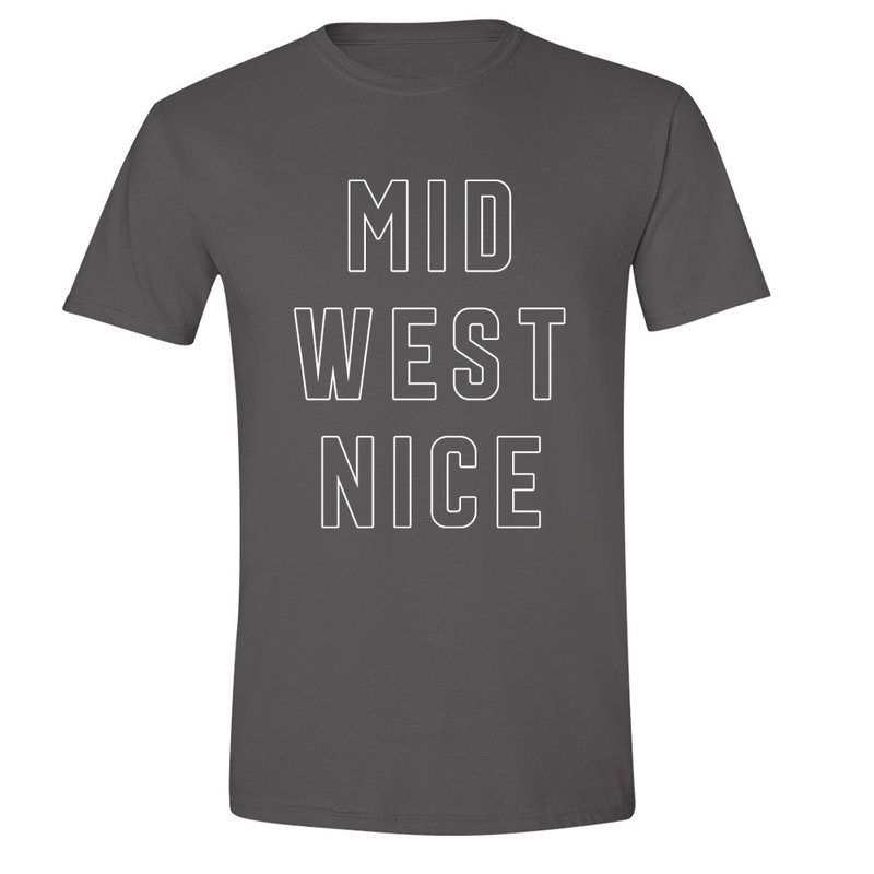 Midwest Nice Tee (Charcoal)
