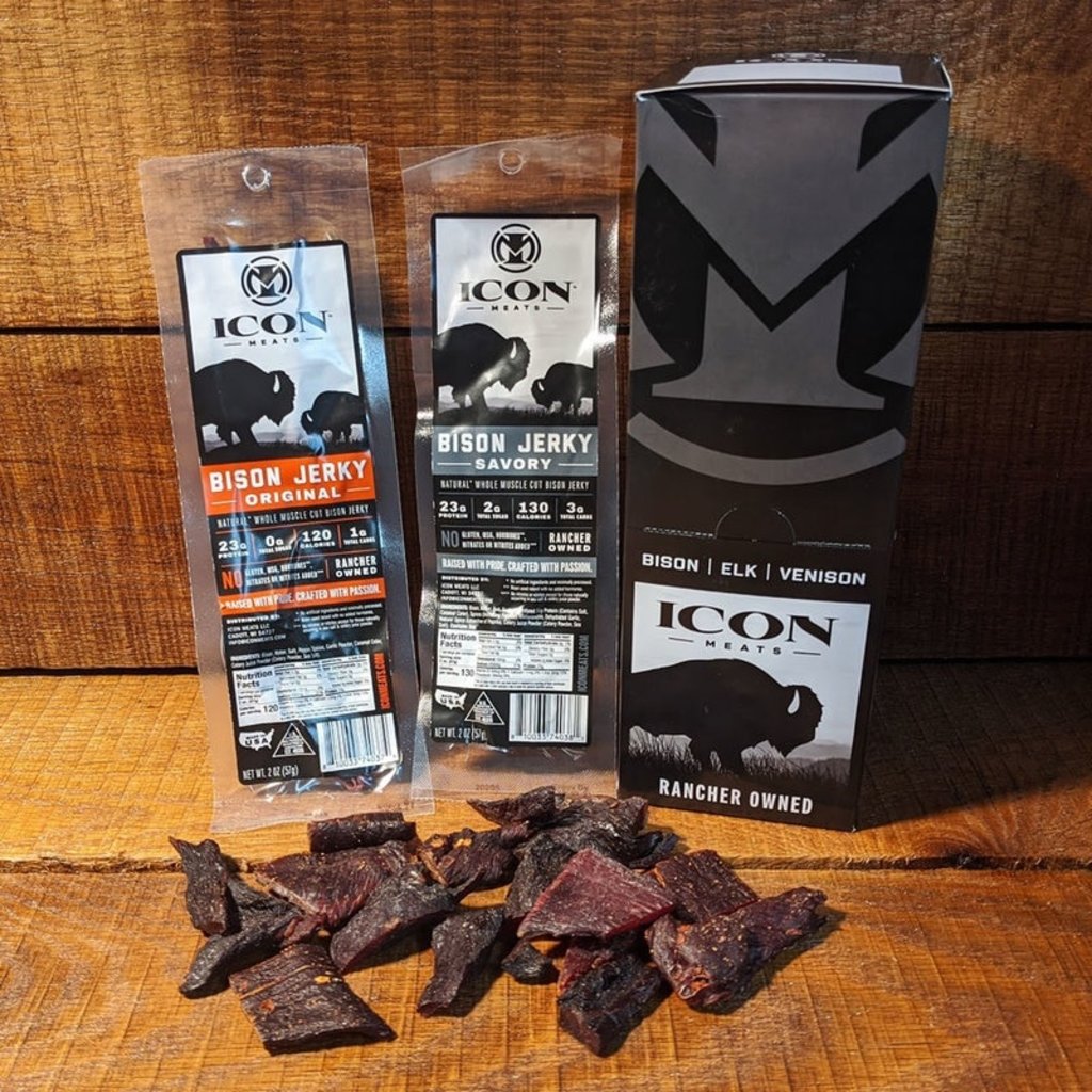 Icon Meats Bison Jerky - Savory Strips (Peppered) (2 oz.)