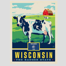 Anderson Design Group Wisconsin State Pride (The Badger State) Print