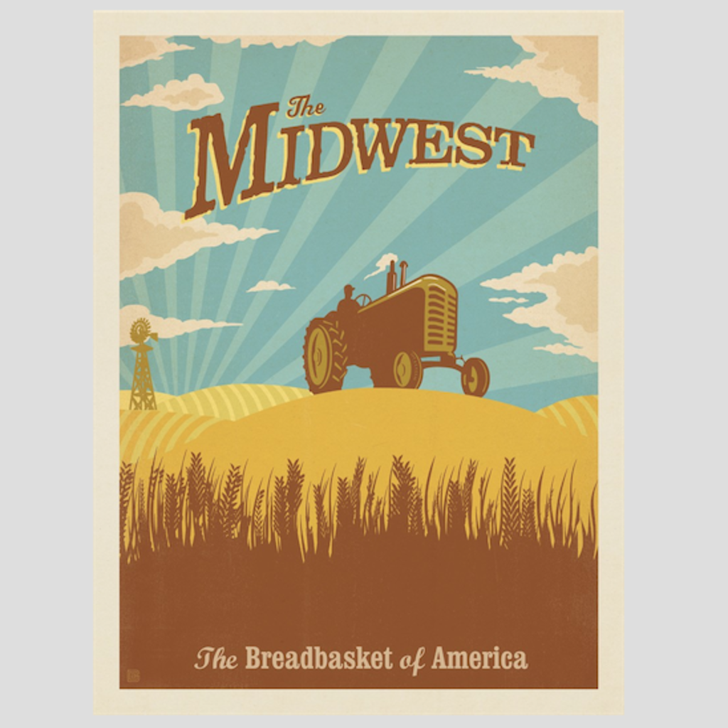 Midwest Breadbasket +Tractor Print