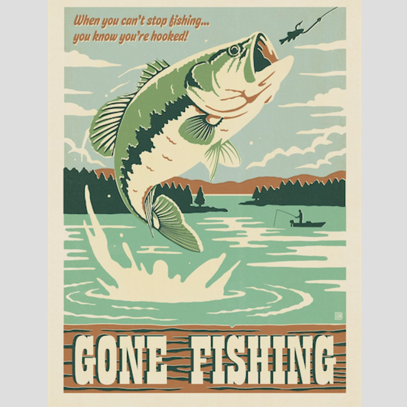 Gone Fishing Print
