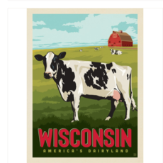 Wisconsin: America's Dairyland Print