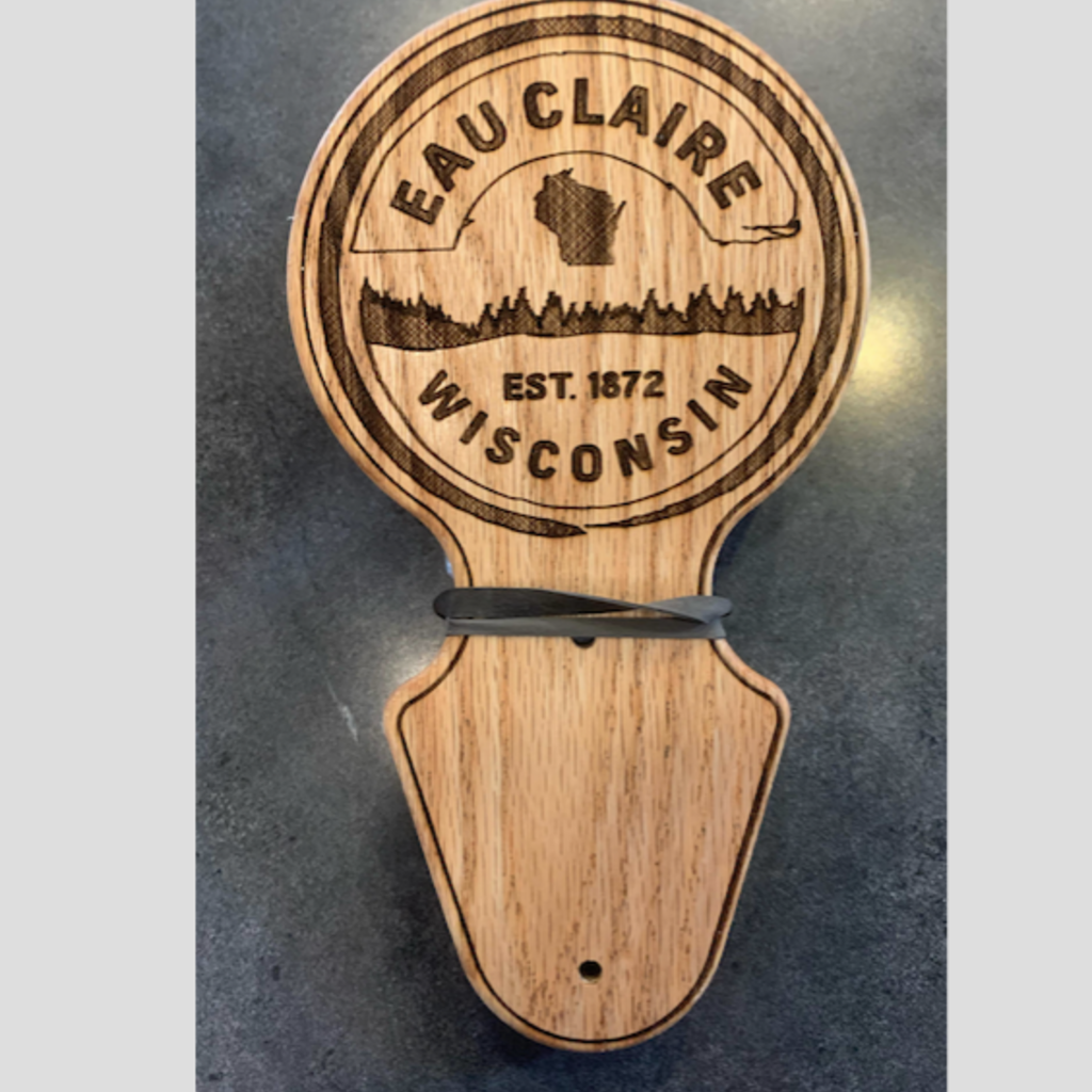 Eau Claire Wisconsin Wood Wall Hang Bottle Opener