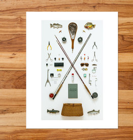 Field Guide Designs Fly Fisherman Art Print (11x14)